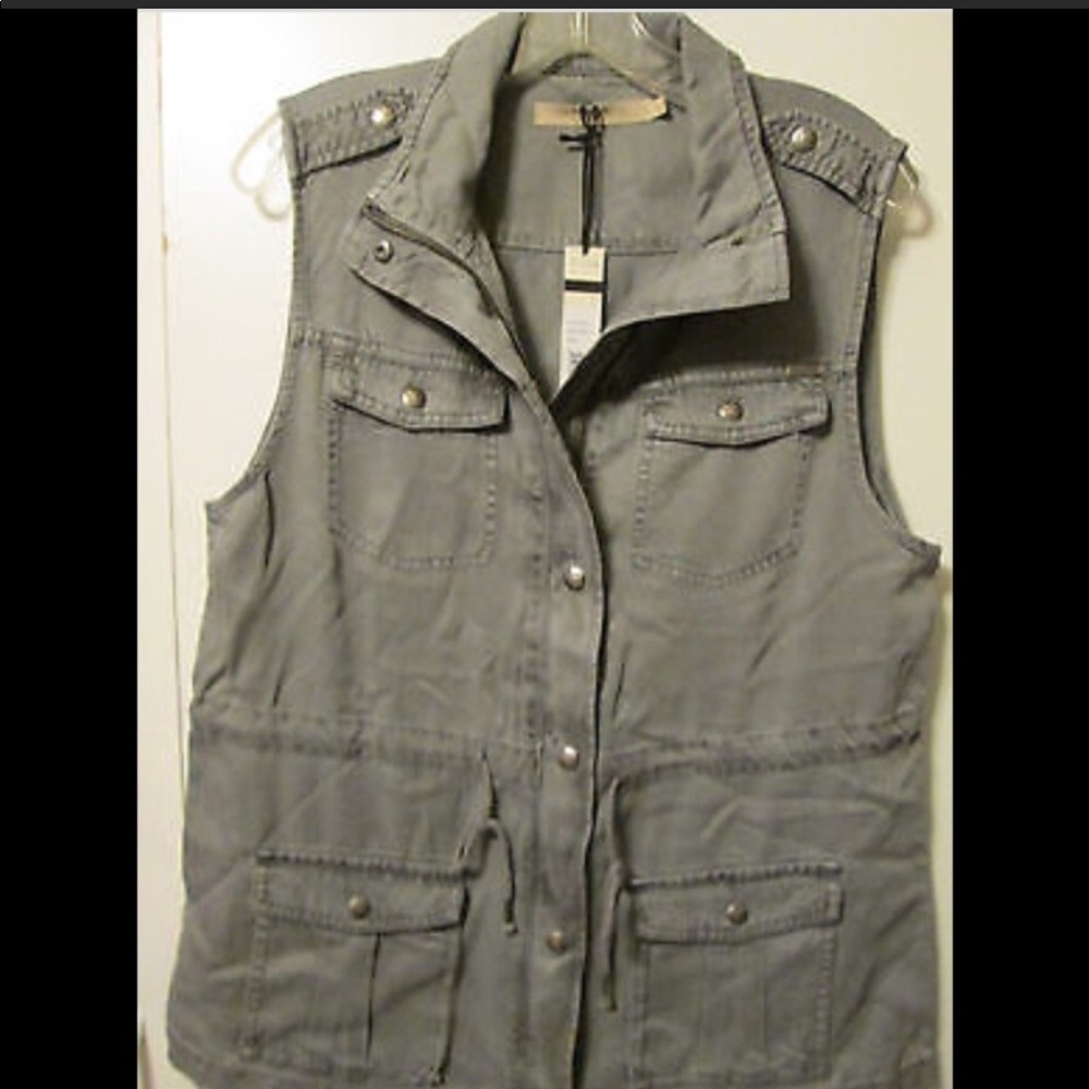 Max Jeans Military Style Long Jacket Vest